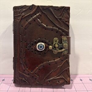 Hocus Pocus Leather Journal Spell Book 5x7 Lock Clasp